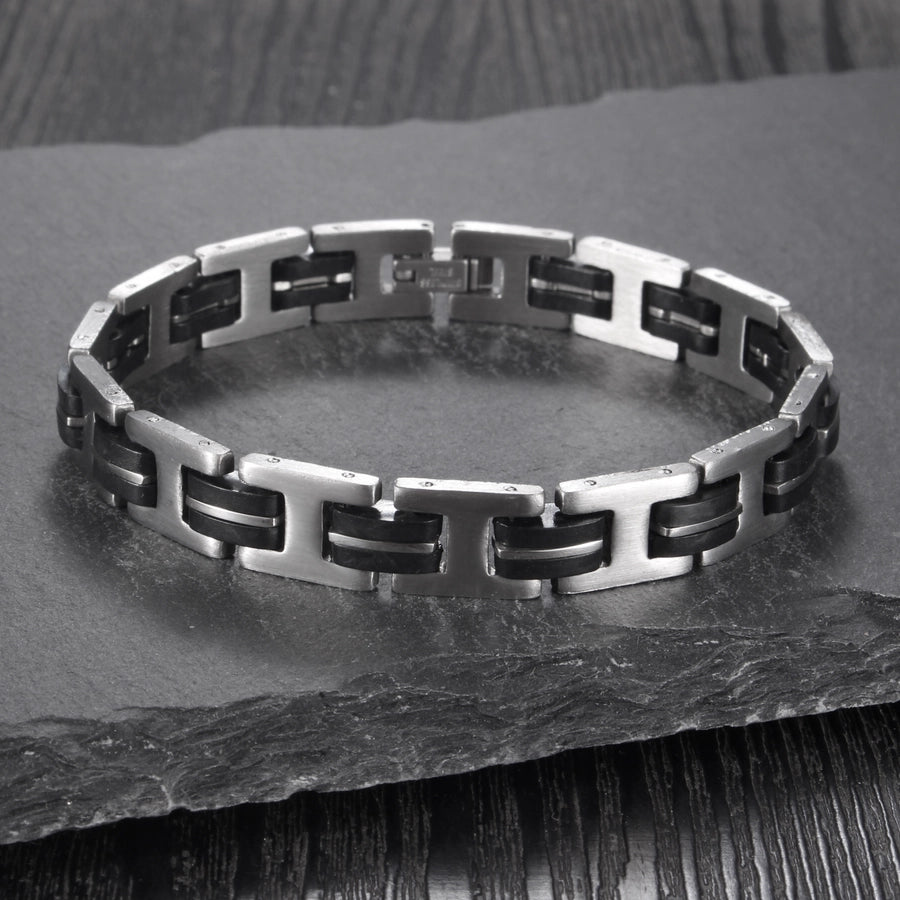 Casual Retro Punk Solid Color Bracelet [304 Stainless Steel]