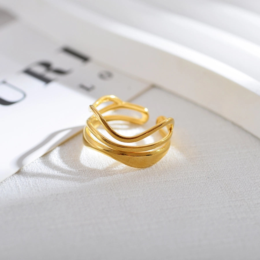 Mix Designs Gold Ring [rustfritt stål]