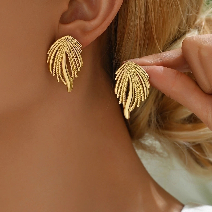 Mix Design Drop Earrings [201 Stainless Steel,18K Gold Plated]