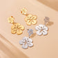 Bali Flower Hollow Earrings [304 Stainless Steel,18K Gold Plated]