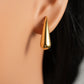 Water Droplets Earrings [304 Stainless Steel,18K Gold Plated]