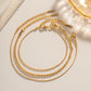 Set Of 3 Chain Bracelets [304 Stainless Steel,18K Gold Plated]