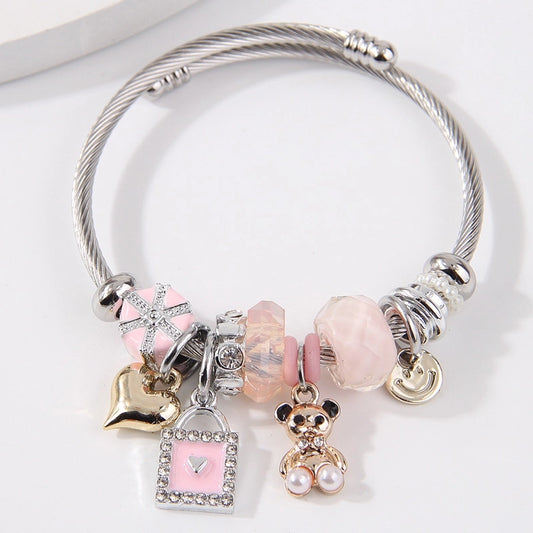 Bear Bangle armband [304 roestvrij staal, legering]