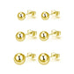 1 Pair Simple Style Round Stud Earrings [304 Stainless Steel 18K Gold Plated]