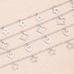 Hollow Embossed Pentagram Heart-Shaped Anklet [304 Stainless Steel]