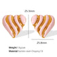 Heart Shape Enamel Epoxy Earrings [304 Stainless Steel,18K Gold Plated]