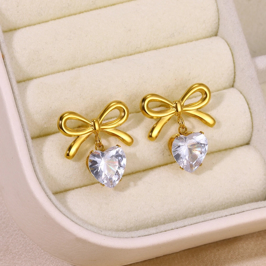 Mix Designs Stud Earrings [304 Stainless Steel, 18K Gold Plated]