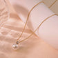 Small bead Artificial Rhinestones Necklace [304 Stainless Steel,18K Gold Plated]