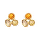 Mix Colour Glass Earrings [304 Stainless Steel,18K Gold Plated]