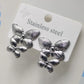 Butterfly Bow Knot Earrings [304 Stainless Steel,18K Gold Plated]