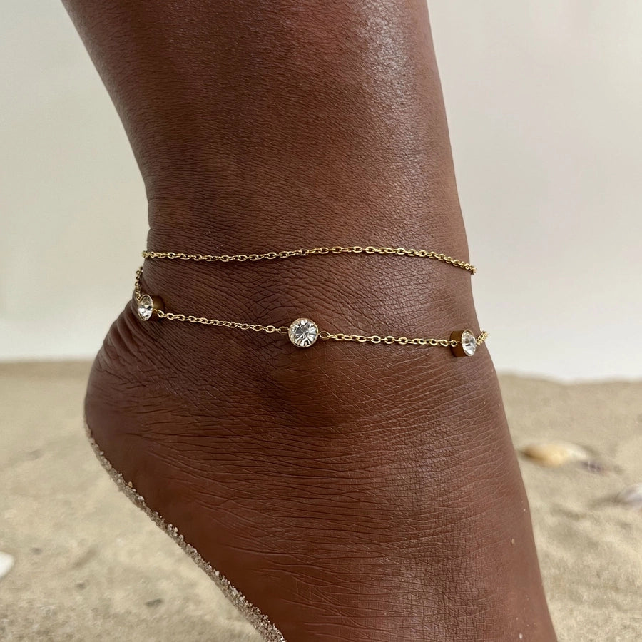 Mix Chain Anklet [201 Stainless Steel]