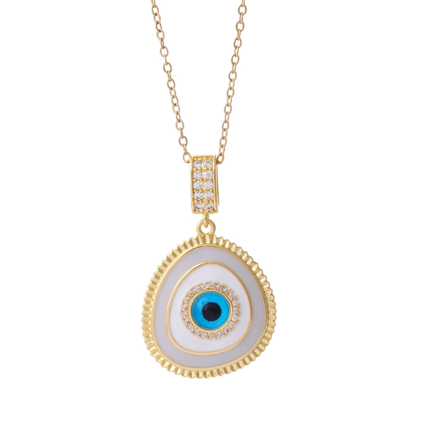 Eye Pendant Necklace [304 Stainless Steel,Copper]