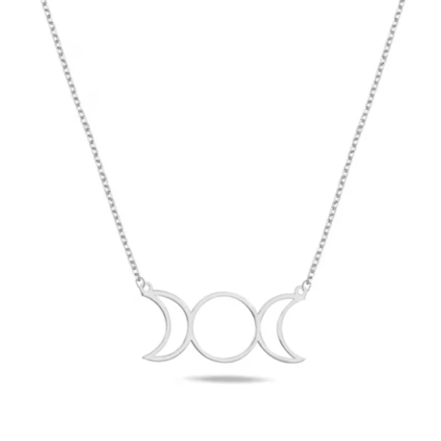 Sun Moon Pendant Necklace [304 Stainless Steel]