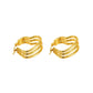 Heart Shape Hoop Earrings [304 Stainless Steel,18K Gold Plated]