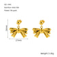 Bow Knot Drop Earrings [304 Stainless Steel,18K Gold Plated]