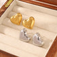 Heart Shape Earrings [304 Stainless Steel,18K Gold Plated]