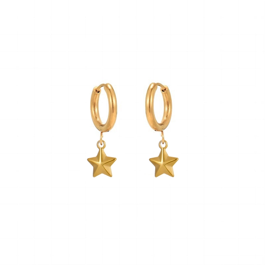 Star Drop Earrings [Stainless Steel]