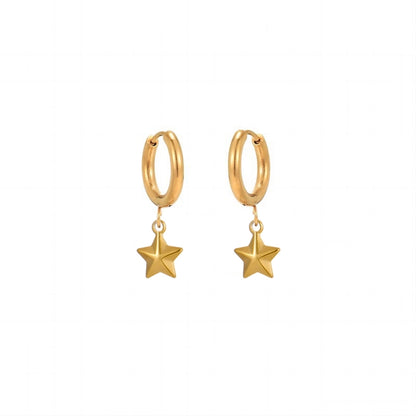 Star Drop Earrings [Stainless Steel]