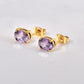 Shiny Squarel Rhinestones Ear Studs [304 Stainless Steel,18K Gold Plated]