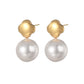 Pearl Gold Earrings [304 Stainless Steel]