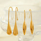 Water Droplets Gourd Hook Earrings [304 Stainless Steel,18K Gold Plated]