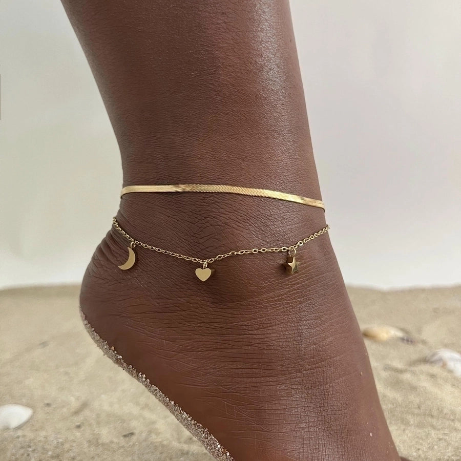 Mix Chain Anklet [201 Stainless Steel]