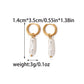 Baroque Style Irregular Imitation Pearl Drop Earrings [304 Stainless Steel,14K Gold Plated]