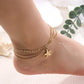 Beach Starfish Anklet [304 Stainless Steel, 18K Gold Plated]