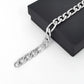 Figaro Chain Bracelet Silver[304 Stainless Steel]