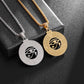 Retro Solid Color Eye Pendant Necklace  [304 Stainless Steel]