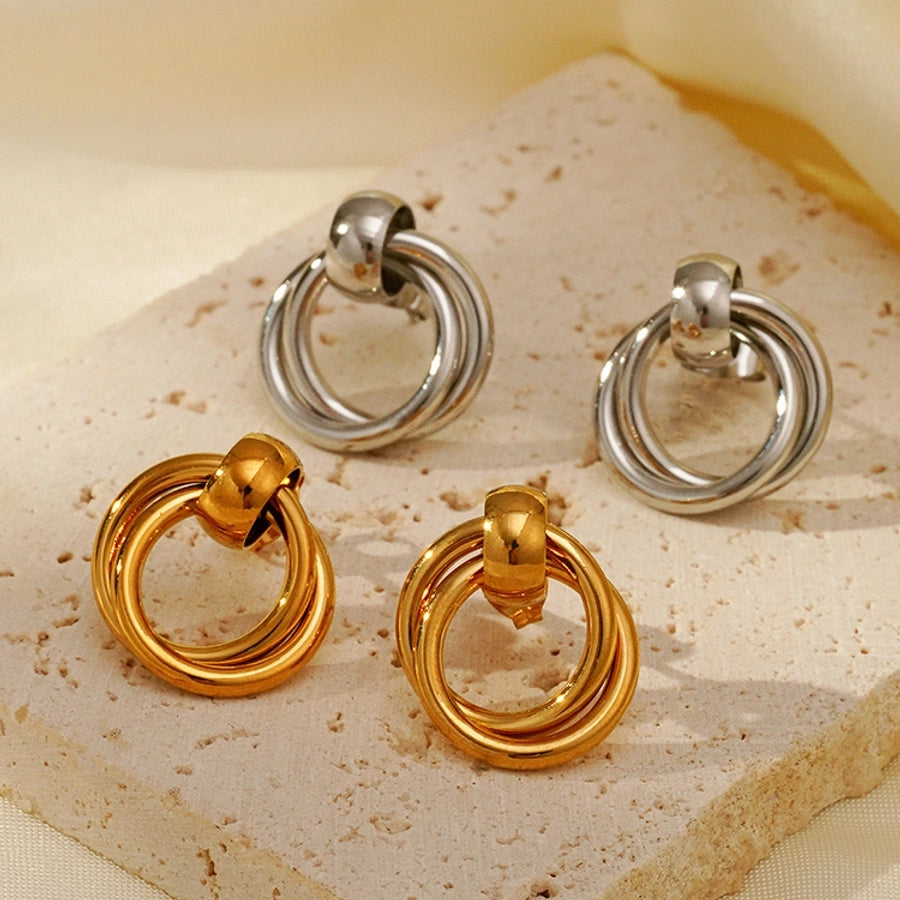 Geometric Circle Earrings [304 Stainless Steel]