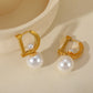 Artistic Irregular Pearl Earrings  [304 Stainless Steel,18K Gold Plated]