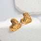 Wide Heart Earrings [304 Stainless Steel,14K Gold Plated]