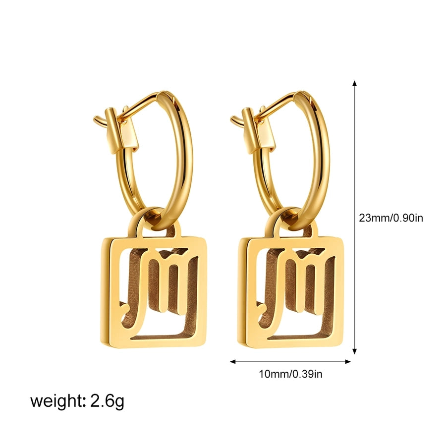 Constellation Hollow Out Drop Earrings [304 Stainless Steel]