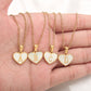 Letter Shell Heart Pendant Necklace [304 Stainless Steel,18K Gold Plated]