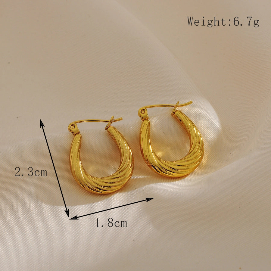 Náušnice Design Design Hoop [304 nerezová ocel, 18K zlaté]