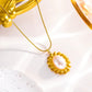 Round Artificial Pearls Necklace/Earrings [304 Stainless Steel, 18K Gold Plated]