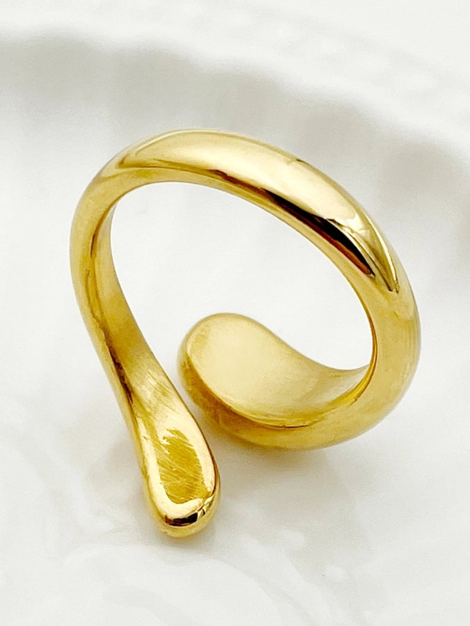 Retro Simple Style Ring [304 Stainless Steel 14K Gold Plated]