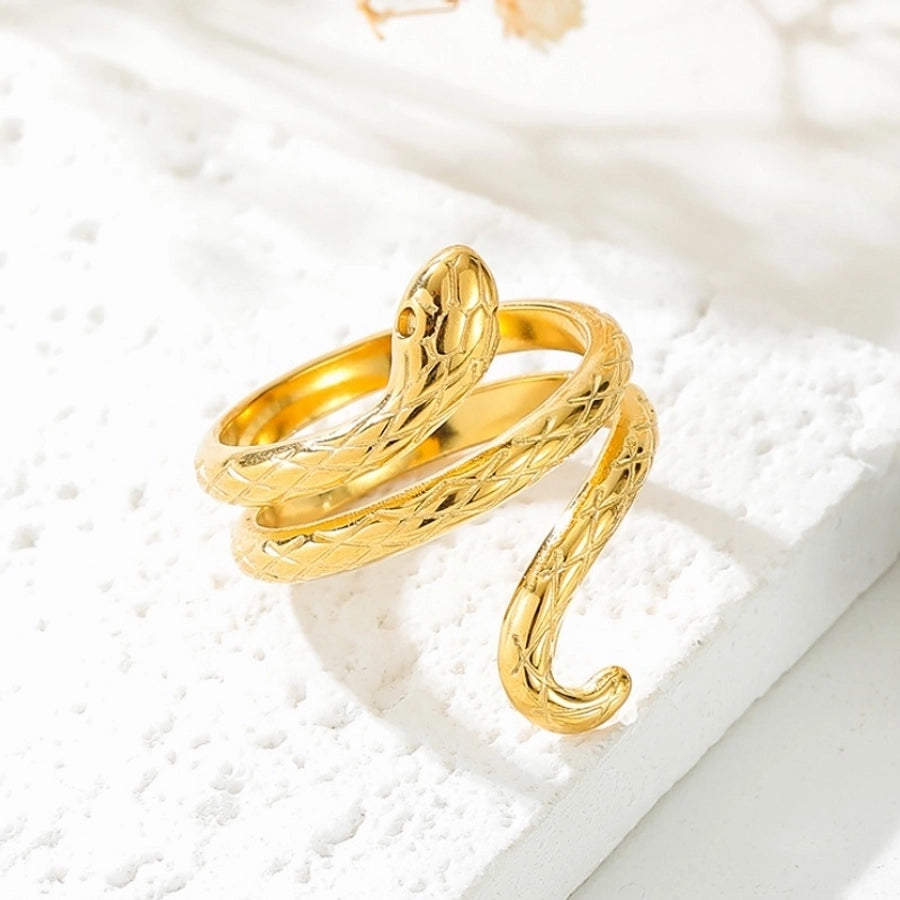 Snake Ring [304 Stainless Steel, 18K Gold Plated]