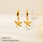 Mix Beach Designs Earrings [304 Stainless Steel,18K Gold Plated]