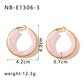 Circle Multicolor Earrings [304 Stainless Steel,18K Gold Plated]