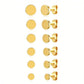 6 Pairs Simple Style Round Plating Stud Earrings [304 Stainless Steel 18K Gold Plated]