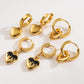 Heart Shape Drop Earrings [316 Stainless Steel,18K Gold Plated]