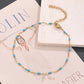 Bohemian Enamel Beads Anklet [304 Stainless Steel, 18K Gold Plated]