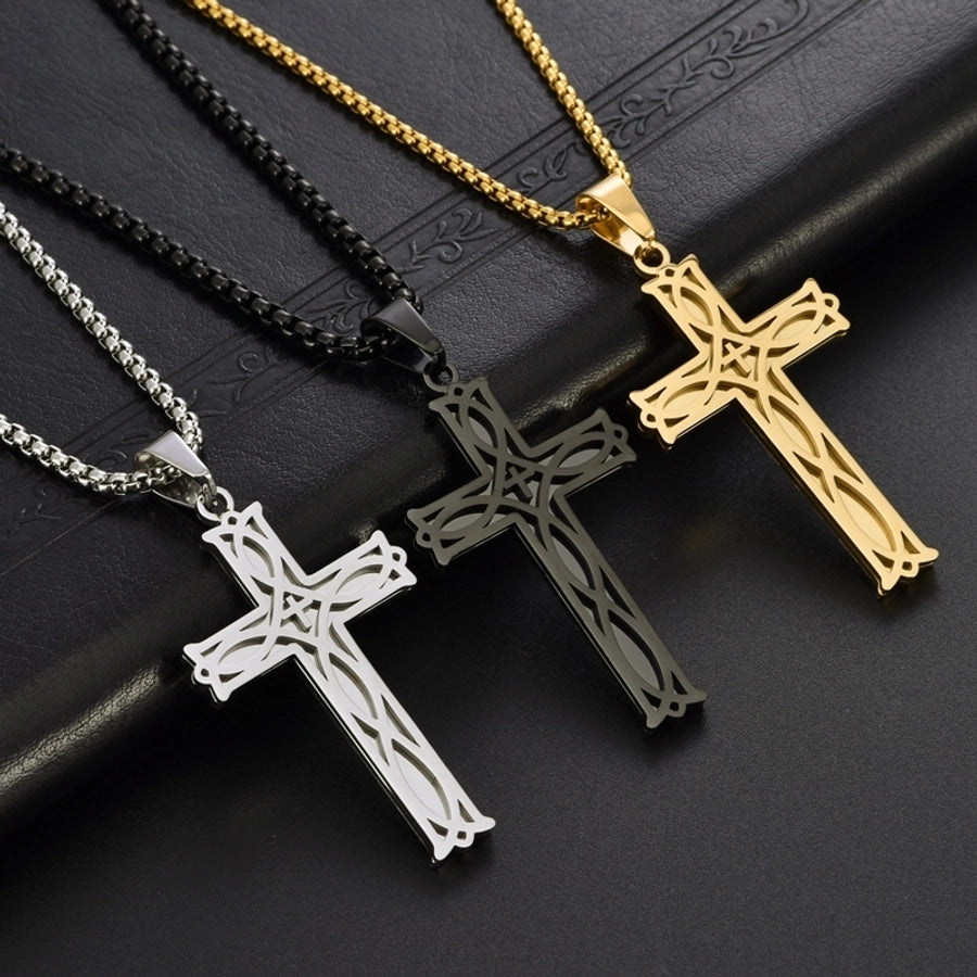 Cross Necklace [304 Stainless Steel 18K Gold Plated]