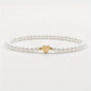 Letter Heart Shape Artificial Pearl Bracelets [304 Stainless Steel]