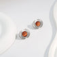 Silver Opal Ear Studs [304 acero inoxidable]