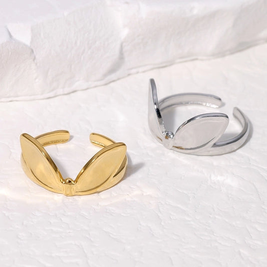 Bow Ring [304 Rustfrit stål 18k guldbelagt]