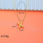 Resin Letter Necklace [304 Stainless Steel,14K Gold Plated]