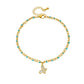 Hawaiian Flower Butterfly Anklet [304 Stainless Steel, 18K Gold Plated]